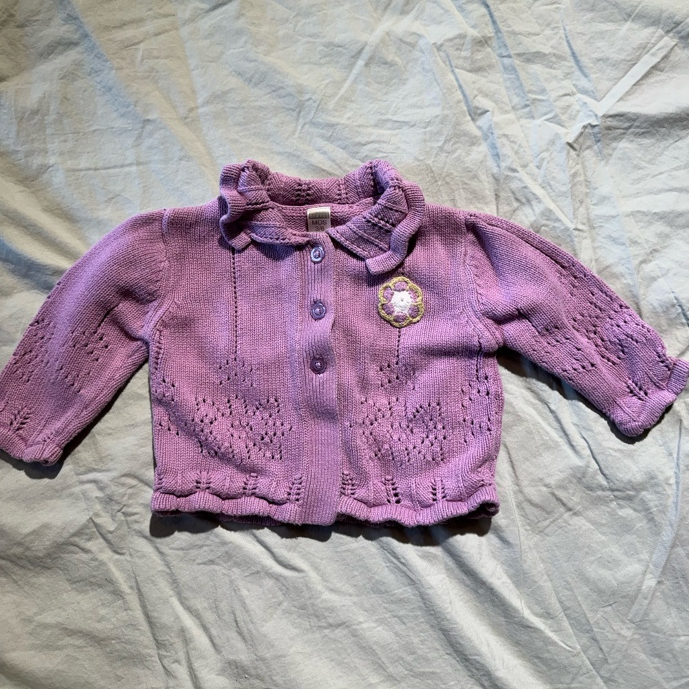 Purple Cotton Baby Sweater